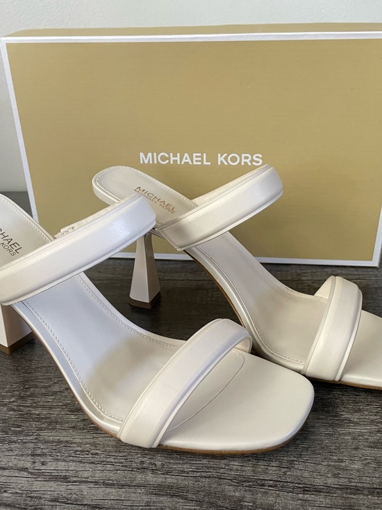 Michael Kors Shoes - Michael Kors White Double-Strap Block Heel Sandals